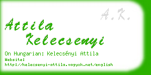 attila kelecsenyi business card