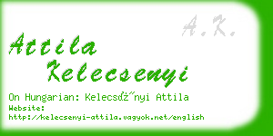 attila kelecsenyi business card